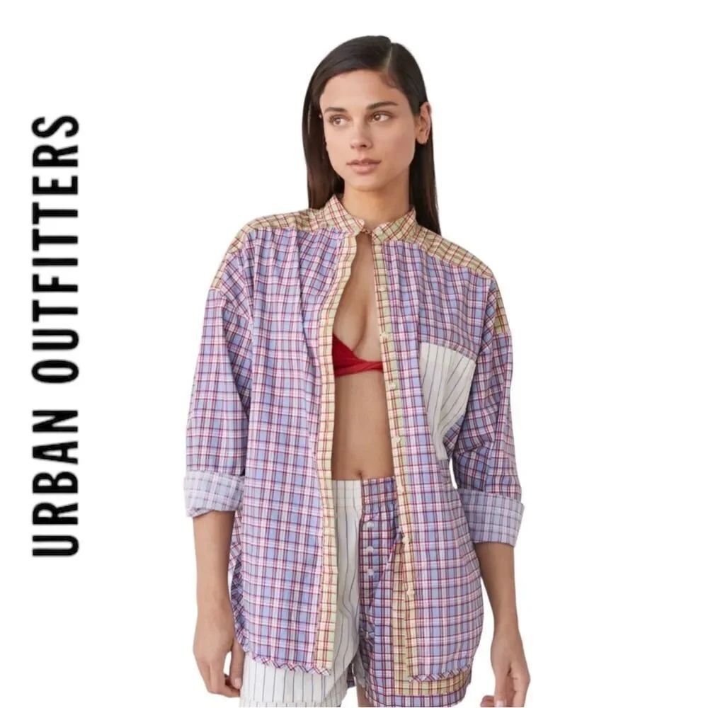NEW Out From Under UO Urban Outfitters Bailey Boyfriend Button-Down Shirt XS S